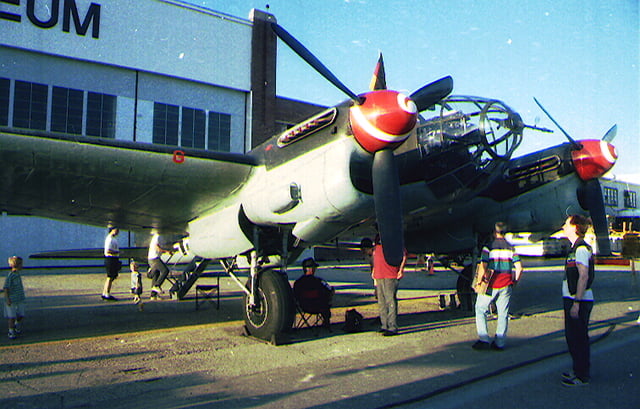 CASA 2.111 a licensed production version of the He 111-H Bomber, re-engined in Spain with imported Rolls-Royce Merlins at the end of World War II. CASA built 236 of this aircraft between 1940 and 1956