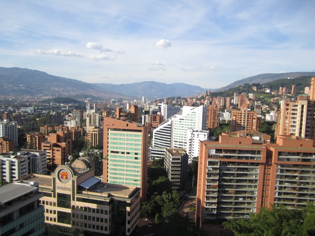 El Poblado, a wealthy southern district, is one of Colombia's most important urban and economic centers.