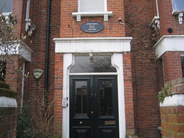 Orwell's former home at 77 Parliament Hill, Hampstead, London