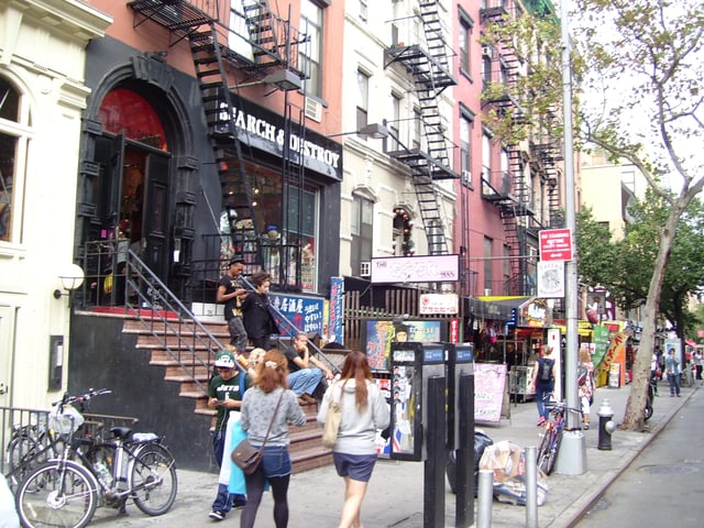 St. Marks Place is a major shopping street, with many businesses that cater to the tourist trade