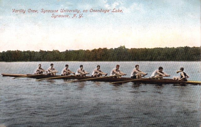 Syracuse University rowing crew, 1910 on Onondaga Lake
