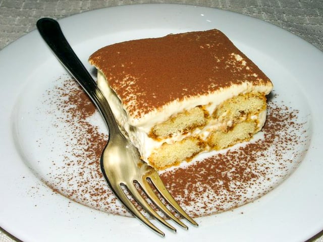 A slice of tiramisù