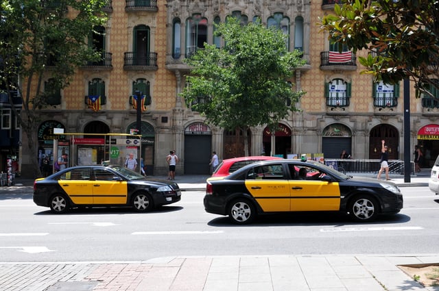 Two typical Barcelona taxis