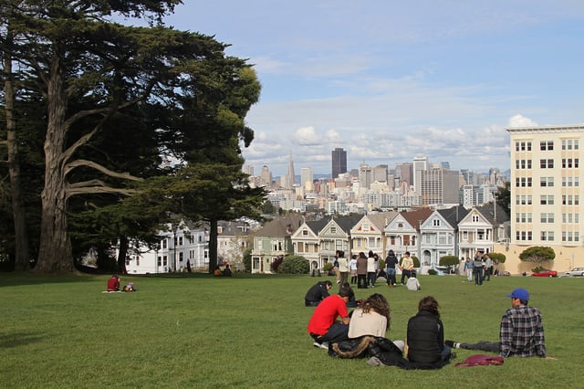 Alamo Square is one of the most well known parks in the area, and is often a symbol of San Francisco for its popular location for film and pop culture.