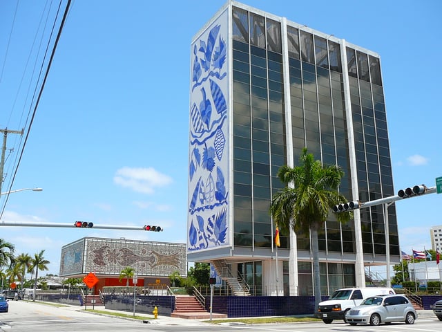 The Bacardi building in Miami, Florida, the former U.S headquarters
