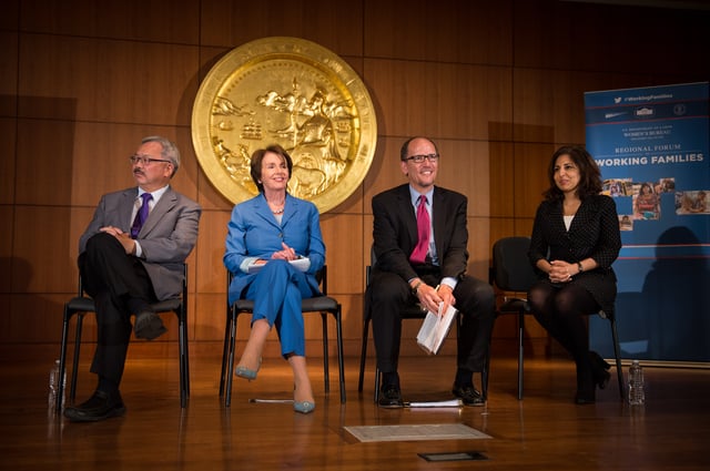 Tanden with Ed Lee, Nancy Pelosi and Thomas Perez, 2014