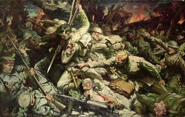 Battle at Mametz Wood by Christopher Williams (1918)