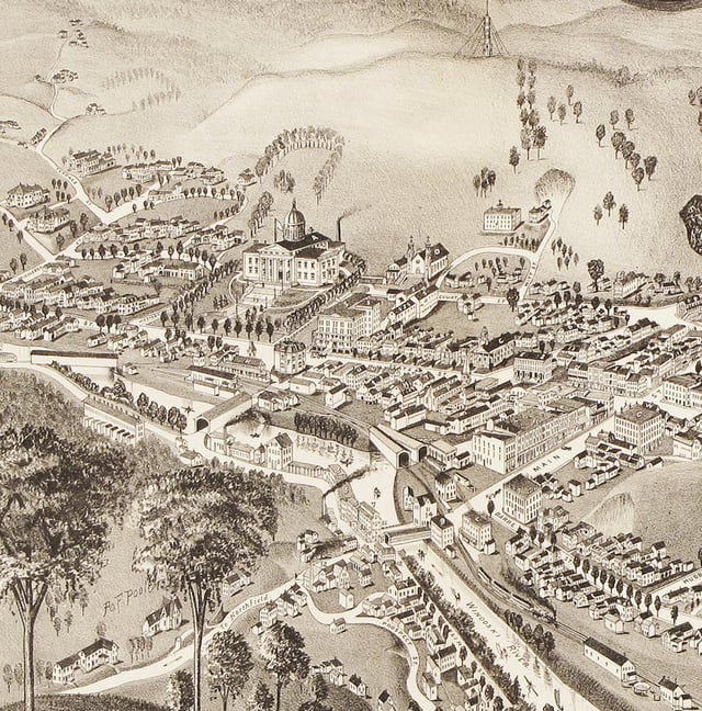 Montpelier as illustrated in 1884