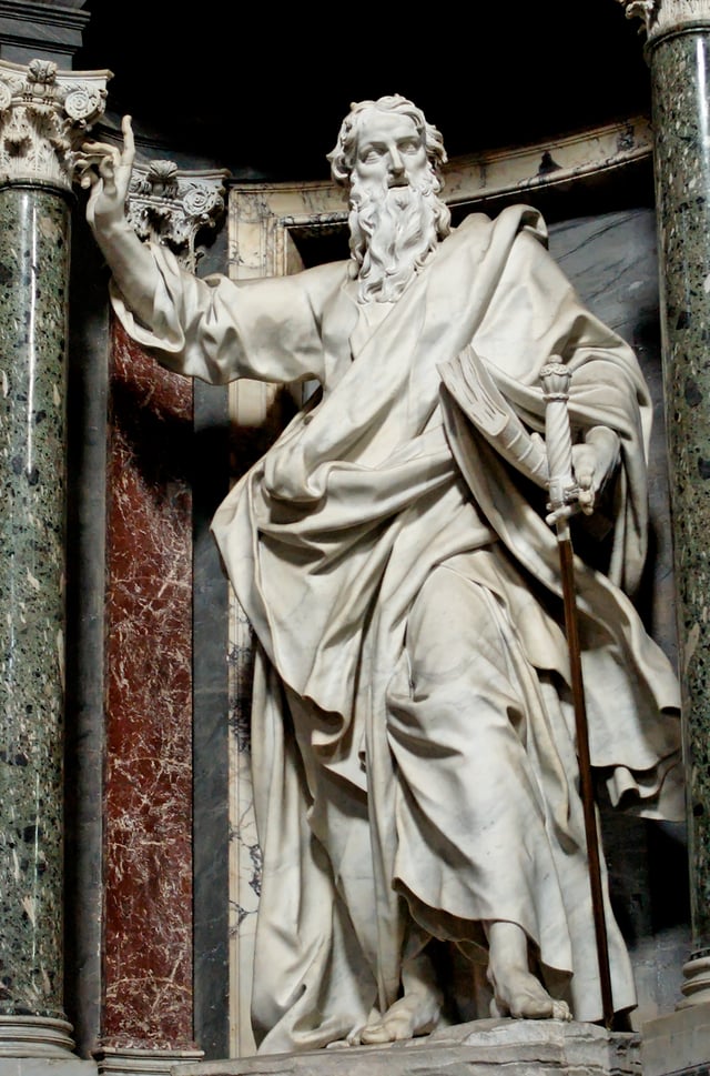 Statue of St. Paul in the Archbasilica of Saint John Lateran by Pierre-Étienne Monnot