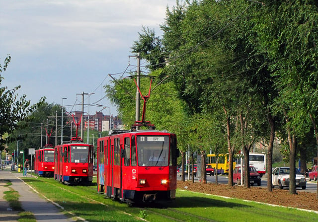 ČKD Tatra KT4 trams.