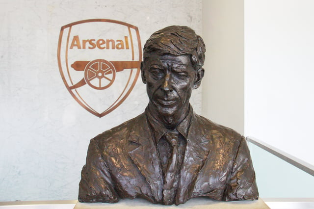 Bust of Wenger at the Emirates Stadium