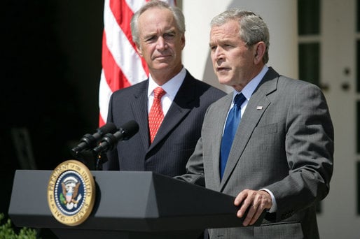 President Bush delivering a statement on energy, urging Congress to end offshore oil drill ban, June 18, 2008