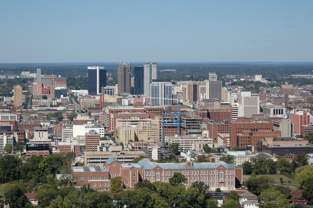 Birmingham, largest city and largest metropolitan area