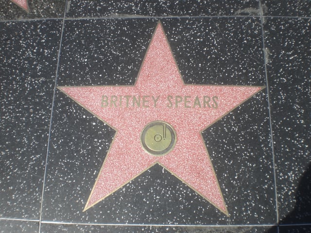 Spears's star on the Hollywood Walk of Fame