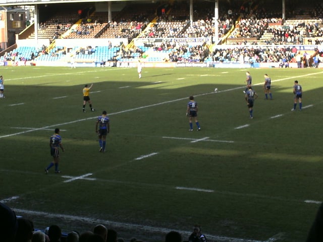 Leeds playing at the 2008 Boxing Day friendly against Wakefield Trinity at Headingley
