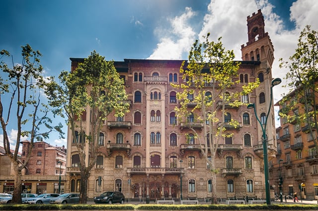 Casa della Vittoria (1918-1920) is an example of Turin's neo-gothic architecture.