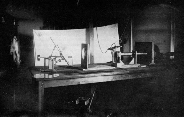 A rare 1884 photo showing the experimental recording of voice patterns by a photographic process at the Alexander Graham Bell Laboratory in Washington, D.C. Many of their experimental designs panned out in failure.