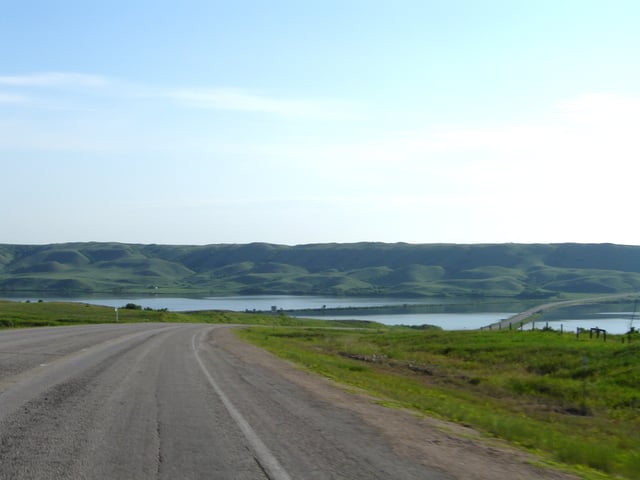 The CanAm Highway near Buffalo Pound Lake