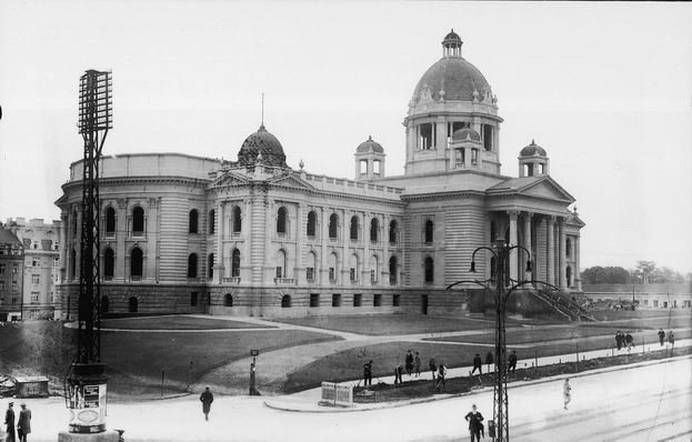 The National Assembly building during construction in the 1920s