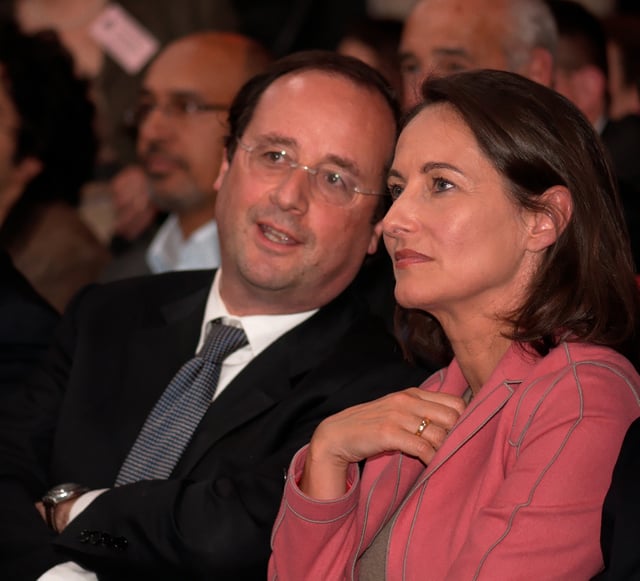 Hollande with his former partner Ségolène Royal, at a rally for the 2007 elections