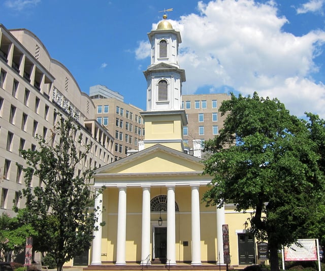 St. John's Episcopal Church, built in 1816 in Washington, D.C., is known as the "Church of the Presidents" for the many presidents who have worshiped there.