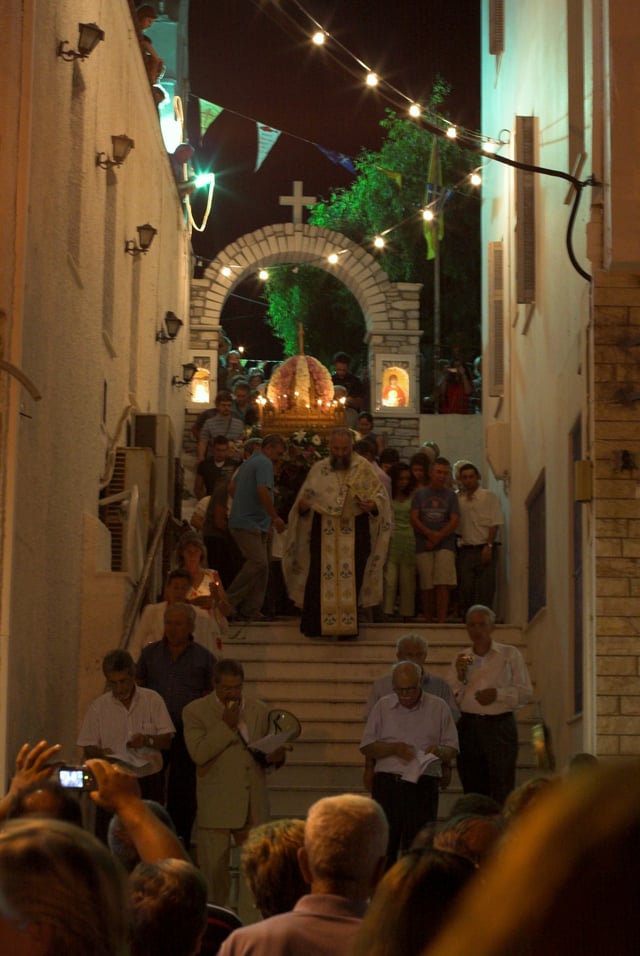 Procession in honor of the Assumption of Virgin Mary (15 August)