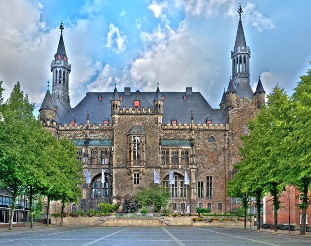 Aachen Rathaus seen from the south