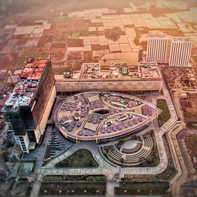 Aerial view of the Amity University, Kolkata