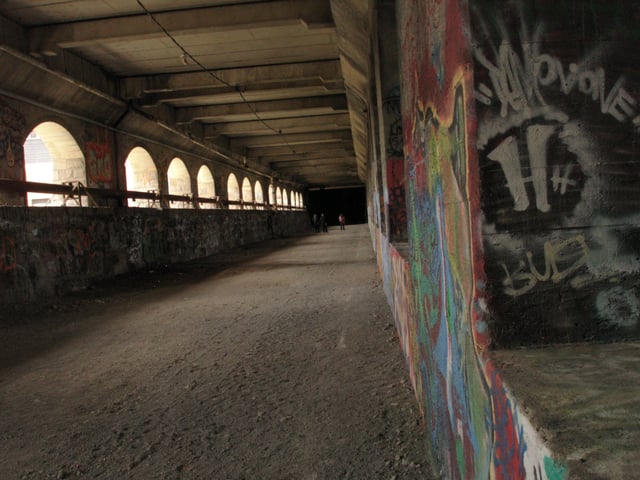 The Broad Street Aqueduct was used as a subway tunnel