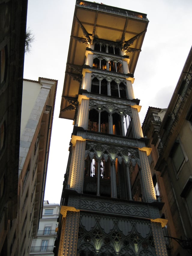 Elevador de Santa Justa, in Lisbon, Portugal