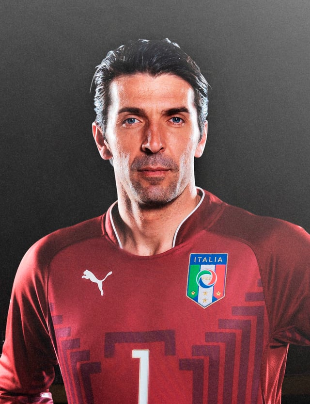 Gianluigi Buffon, the highest-priced goalkeeper and the most capped player for the Italian national team