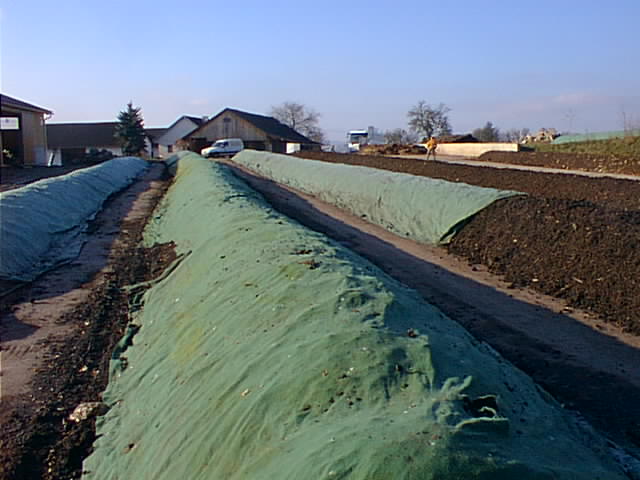 A large commercial compost operation