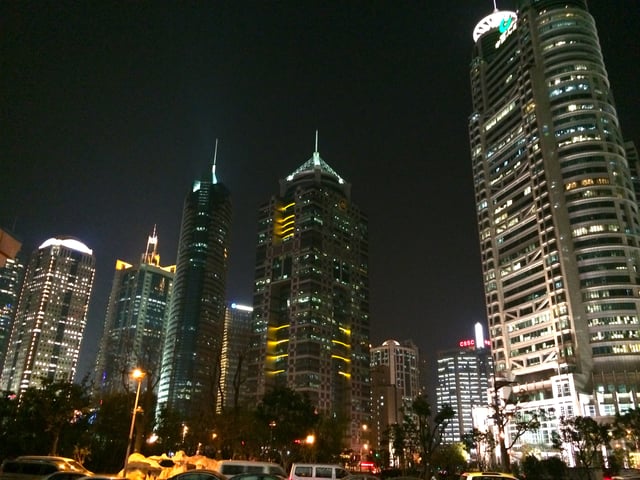 Lujiazui at night, Pudong