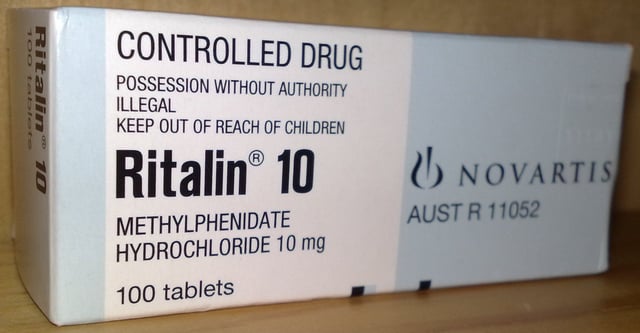 Legal warning printed on Ritalin packaging