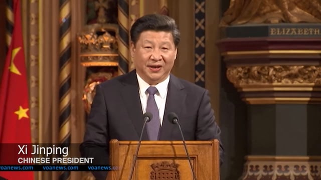 Xi, who was on a four-day state visit to the UK, addressed both Houses of Parliament at Westminster, 21 October 2015
