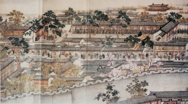 Examination hall, Prosperous Suzhou by Xu Yang, 1759