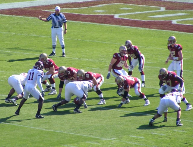 Ryan and the Boston College Eagles line up on offense in the 2007 ACC Championship game