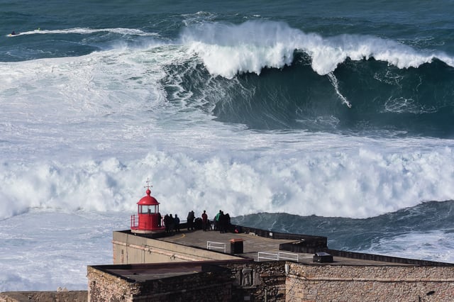The North Beach (Nazaré, Portugal) listed on the Guinness World Records for the biggest waves ever surfed.