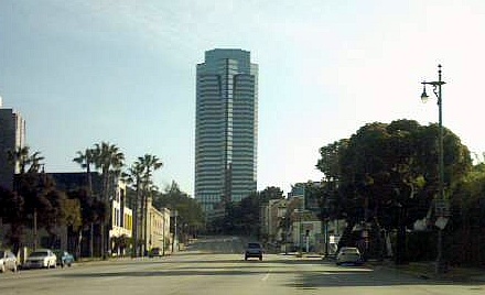 Fox Plaza, Century City headquarters completed in 1987.