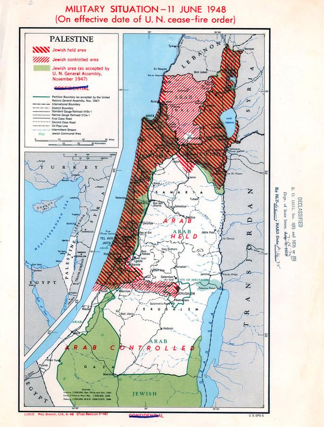 Palestine Military Situation, June 11, 1948. Truman Papers