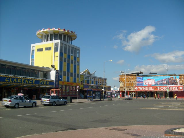 A view of Southsea Promenade, which includes the Clarence Pier amusement park