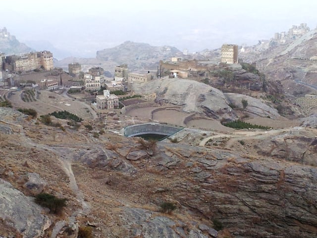 A water reservoir in Haraz, Yemen