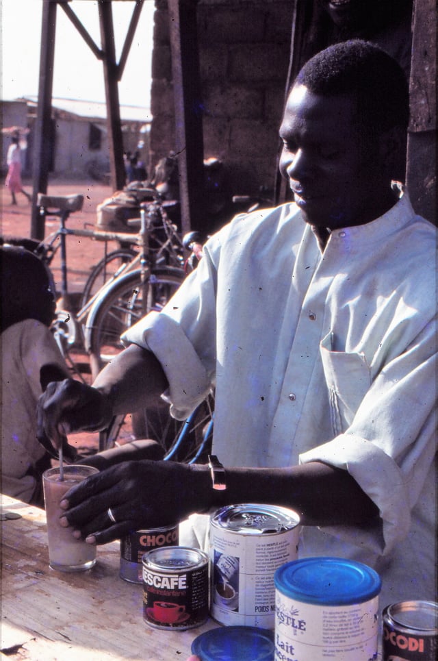 Coffeebar tender, Sangha, Mali, 1984