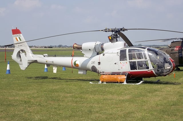 An Irish Air Corps Gazelle of 3 Support Wing based at Baldonnel.