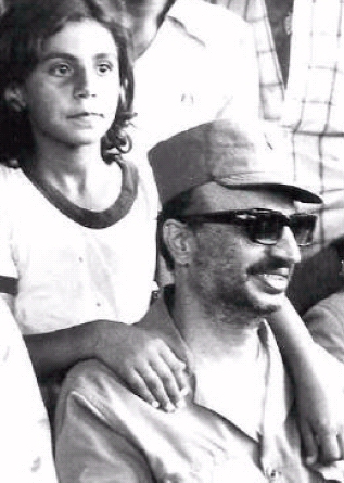 Yasser Arafat, leader of the PLO, in a Palestinian refugee camp in Southern Lebanon, 1978