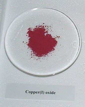 A sample of copper(I) oxide.