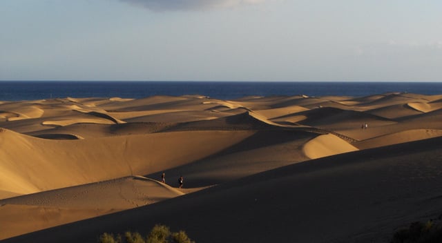 The dunes of Maspalomas in Gran Canaria is one of the tourist attractions