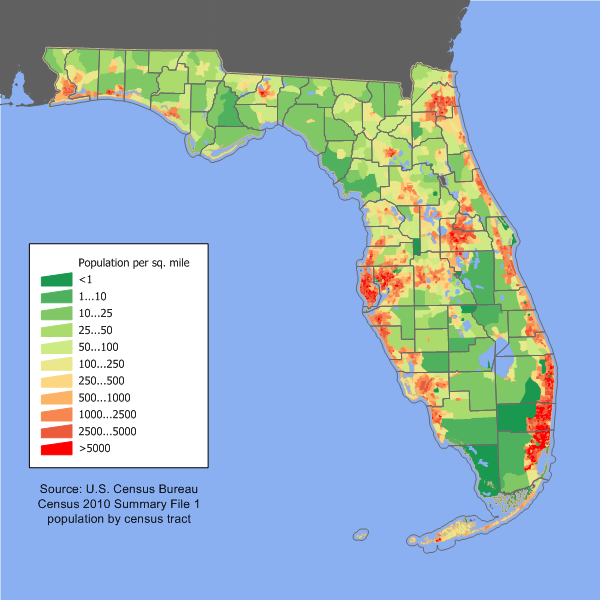 Florida's population density