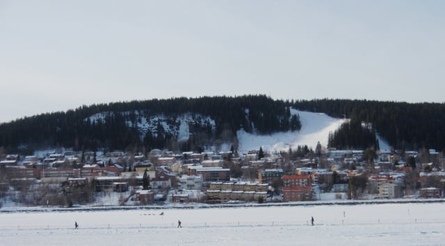 Frösön during winter. This island, named after Freyr, the Norse god of fecundity and love, was the regional centre of Jämtland for ages.