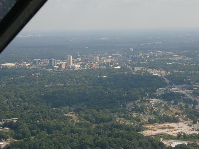 Downtown Greenville from the air